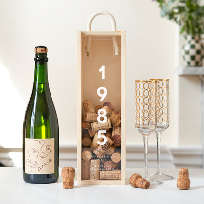 Personalised Cork Collector Birthday Bottle Box