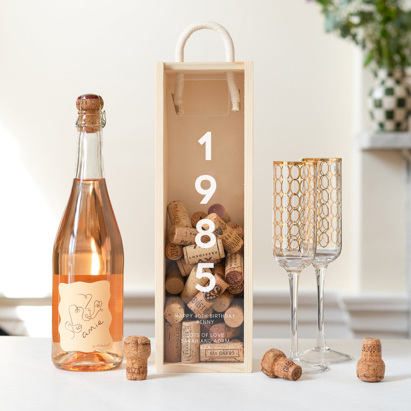 Personalised Cork Collector Birthday Bottle Box