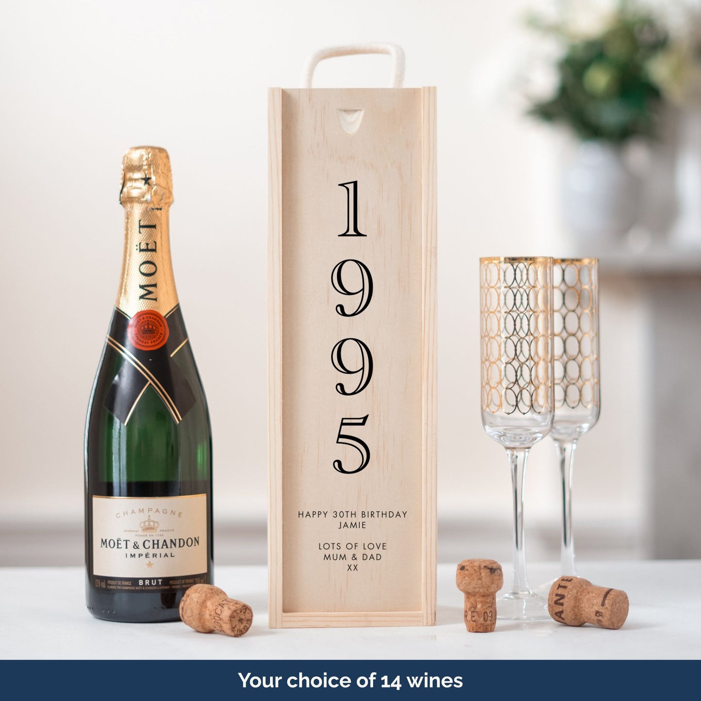 Personalised birthday bottle gift box