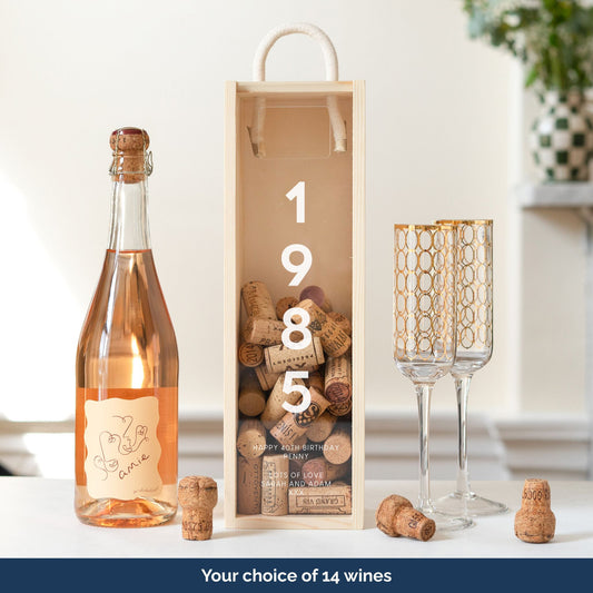 Personalised Cork Collector Birthday Bottle Box