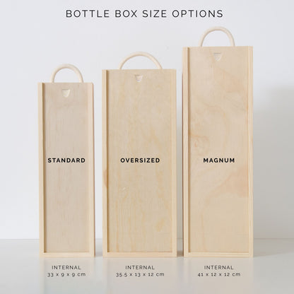 Personalised engagement / wedding bottle box