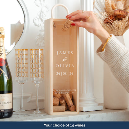 Personalised engagement cork collector bottle box