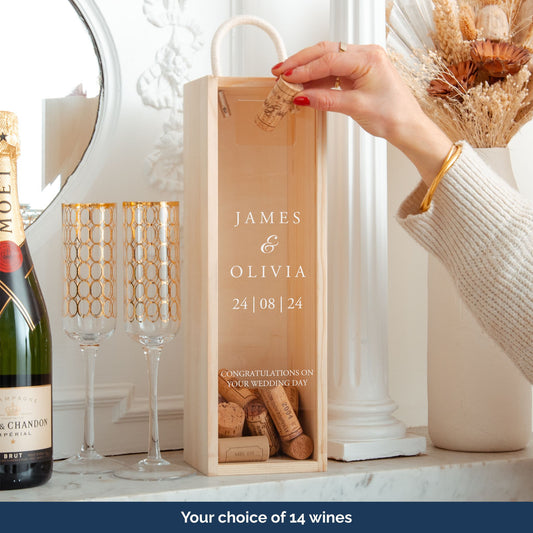 Personalised engagement cork collector bottle box