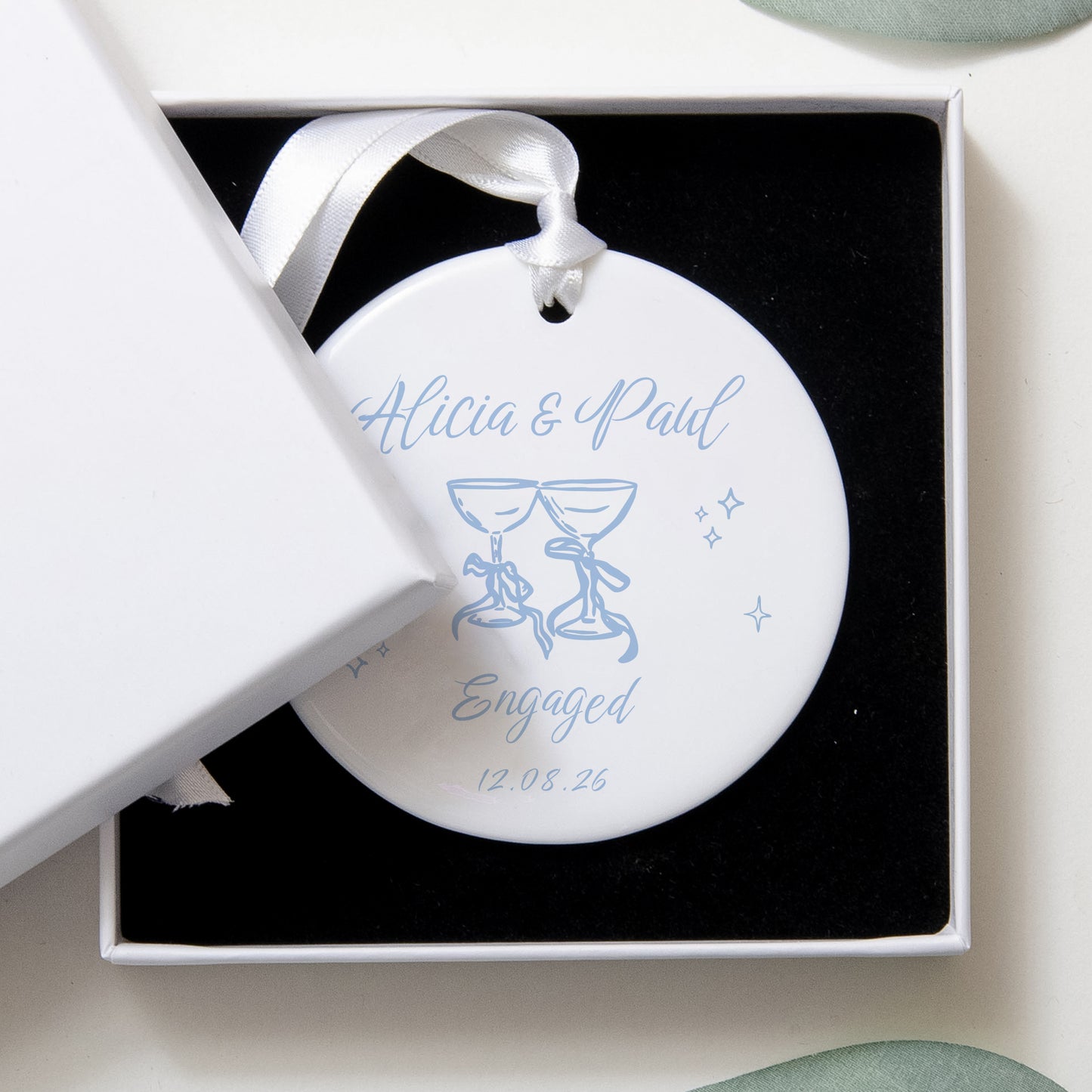 Personalised Ceramic Engagement Decoration