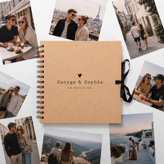 Couples photo scrapbook