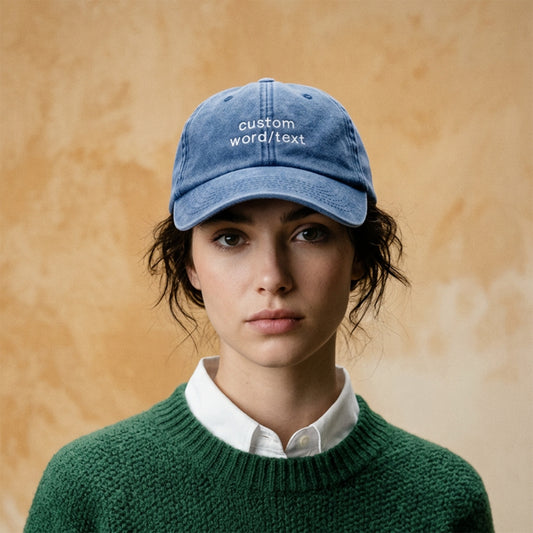 Personalised Embroidered Vintage Cap