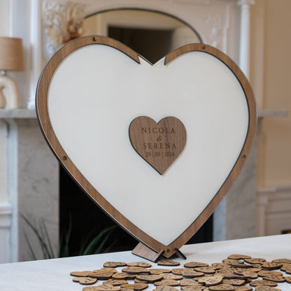 Wedding guest book heart dropbox