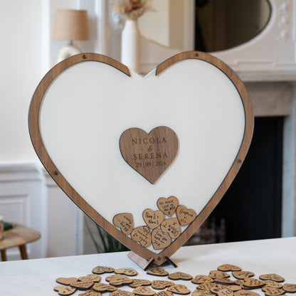 Wedding guest book heart dropbox