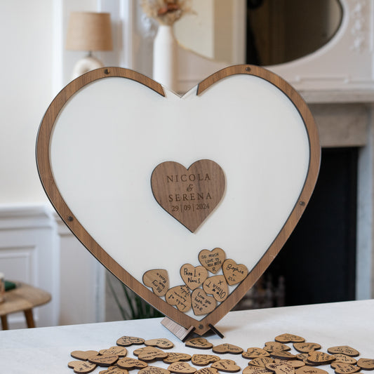 Wedding guest book heart dropbox