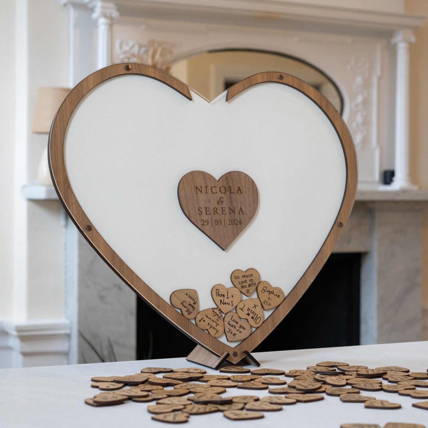 Wedding guest book heart dropbox