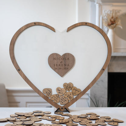 Wedding guest book heart dropbox