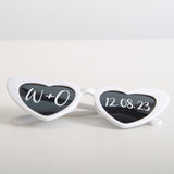 NEW! Personalised wedding love heart sunglasses