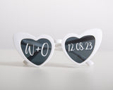 Personalised wedding love heart sunglasses