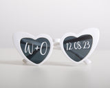 NEW! Personalised wedding love heart sunglasses