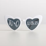 NEW! Personalised wedding love heart sunglasses