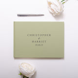 Personalised linen first names guest book