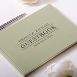 NEW! Personalised linen guest book