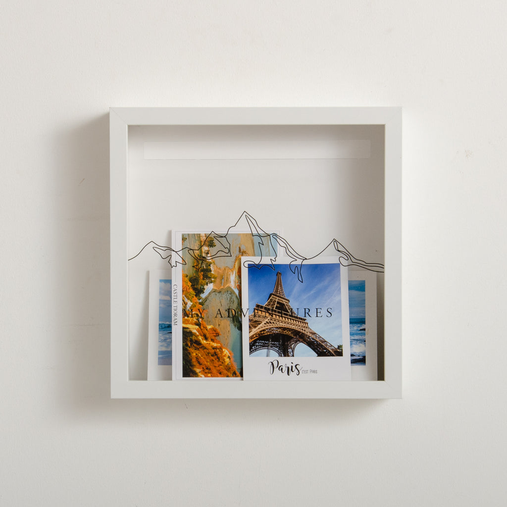 Mountains adventure travel memory box frame – Stag Design
