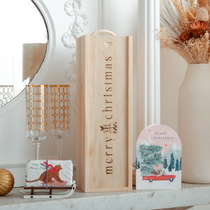 Merry Christmas bottle gift box - Stag Design