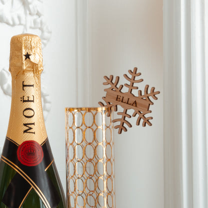 Christmas snowflake glass place names