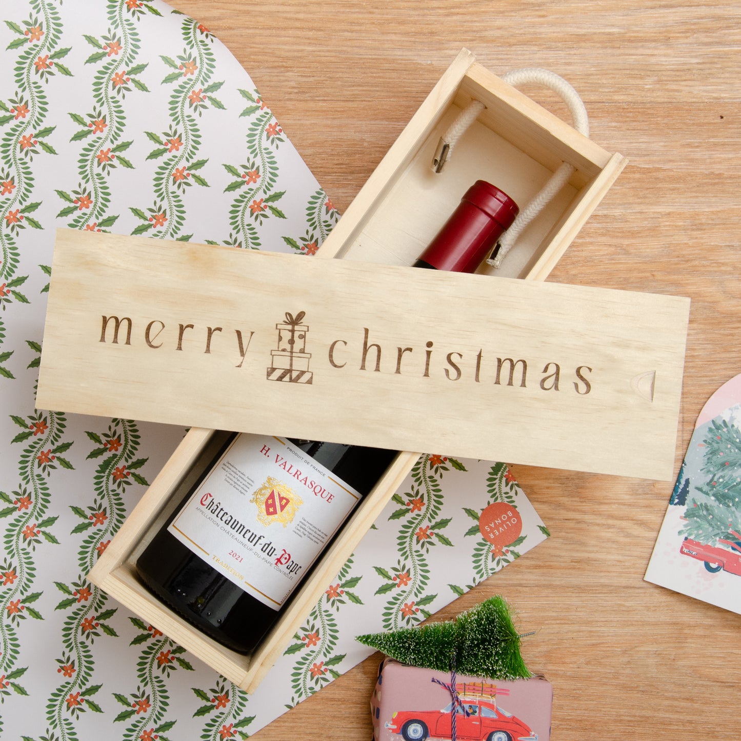 Merry Christmas bottle gift box - Stag Design