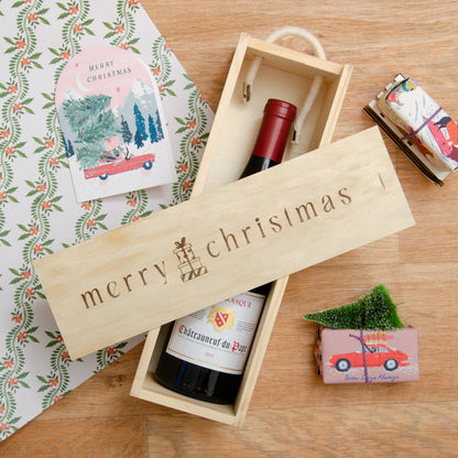 Merry Christmas bottle gift box - Stag Design