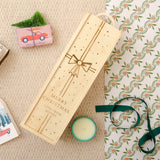 NEW! Merry Christmas ribbon bottle gift box