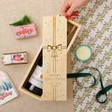 NEW! Merry Christmas ribbon bottle gift box