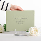 Personalised linen first names guest book