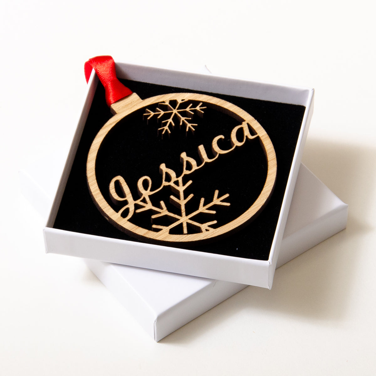 Personalised Christmas name bauble decoration