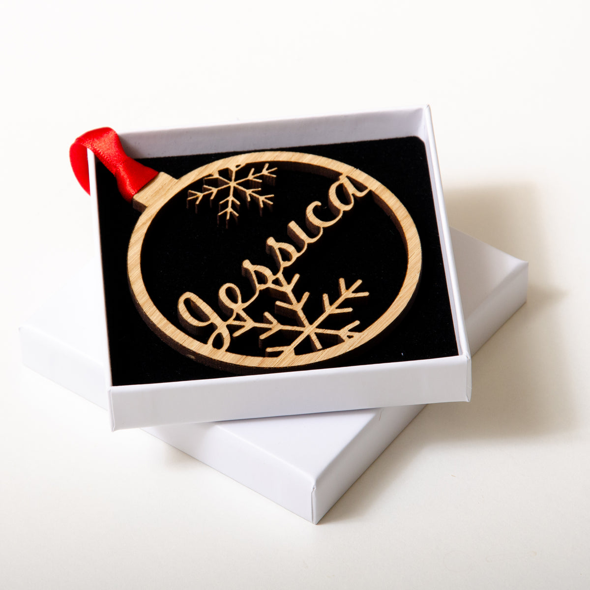 Personalised Christmas name bauble decoration
