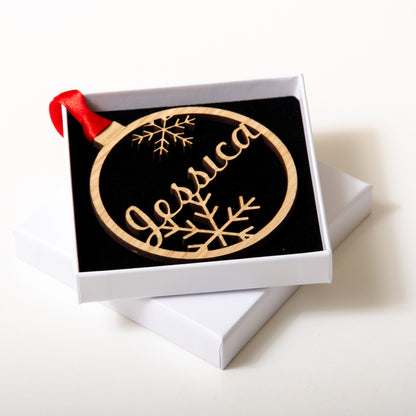 Personalised Christmas name bauble decoration