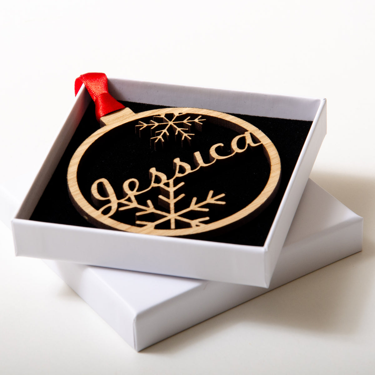 Personalised Christmas name bauble decoration