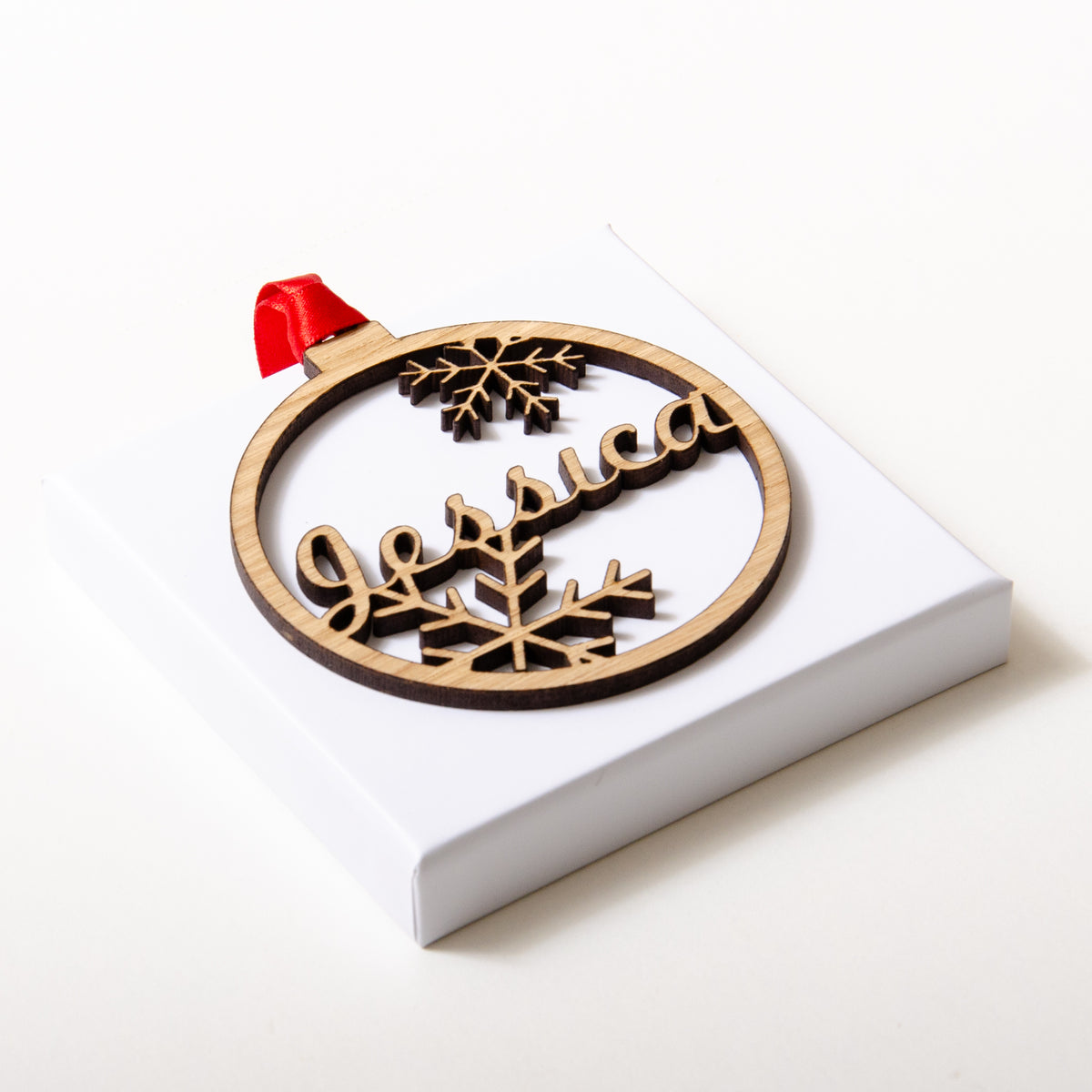 Personalised Christmas name bauble decoration