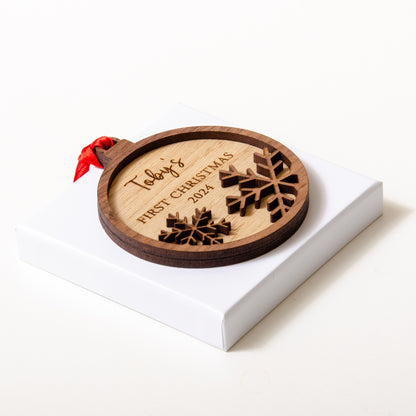 First Christmas bauble decoration