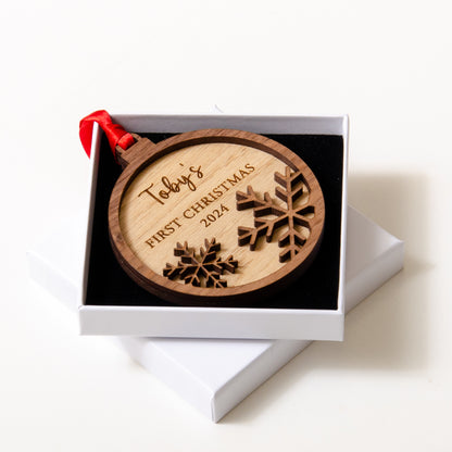 First Christmas bauble decoration