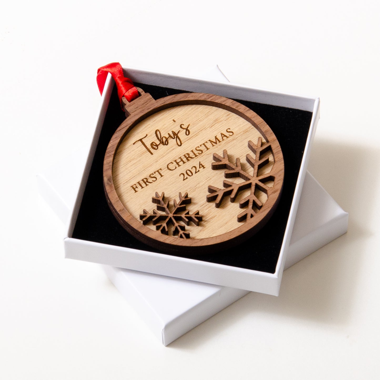 First Christmas bauble decoration