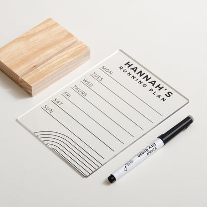 Personalised running plan sign