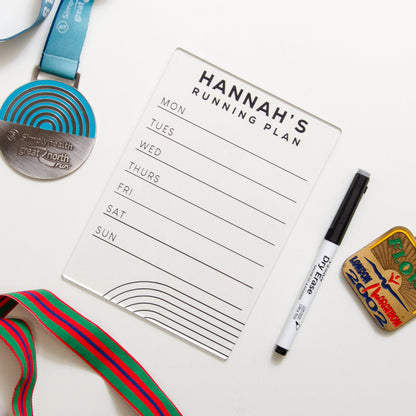 Personalised running plan sign
