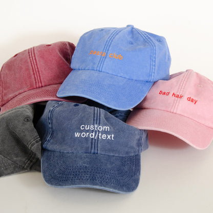 Personalised Embroidered Vintage Cap