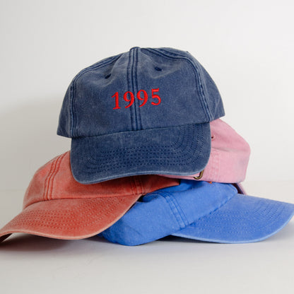 Personalised Embroidered Year Cap