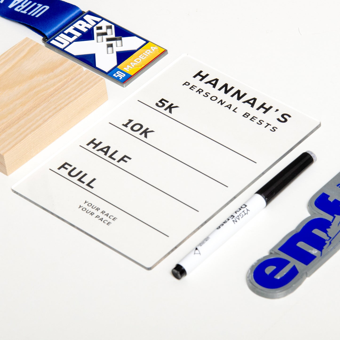 Running Race Time Acrylic Board