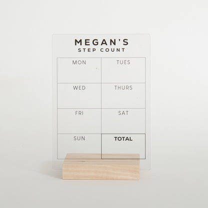 Personalised Step Count Sign