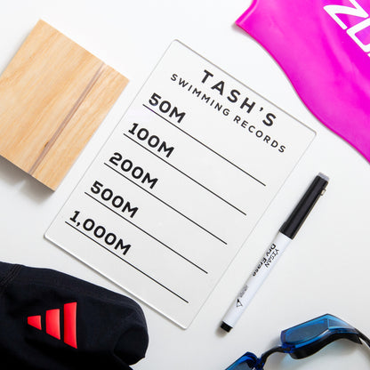 Personalised Swimming Records Sign