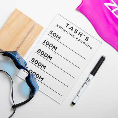Personalised Swimming Records Sign