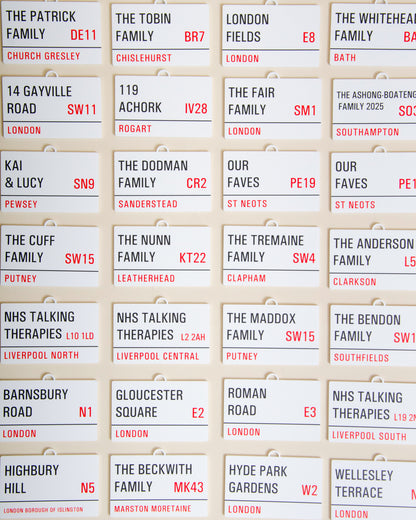 Personalised Family Street Sign Decoration