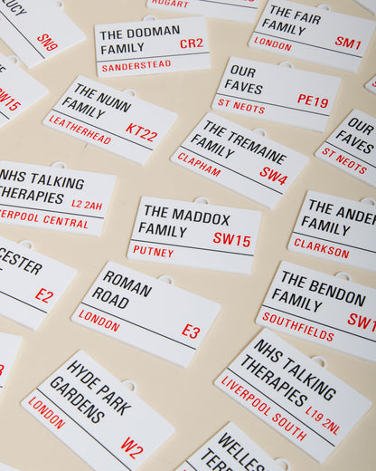 Personalised Family Street Sign Decoration