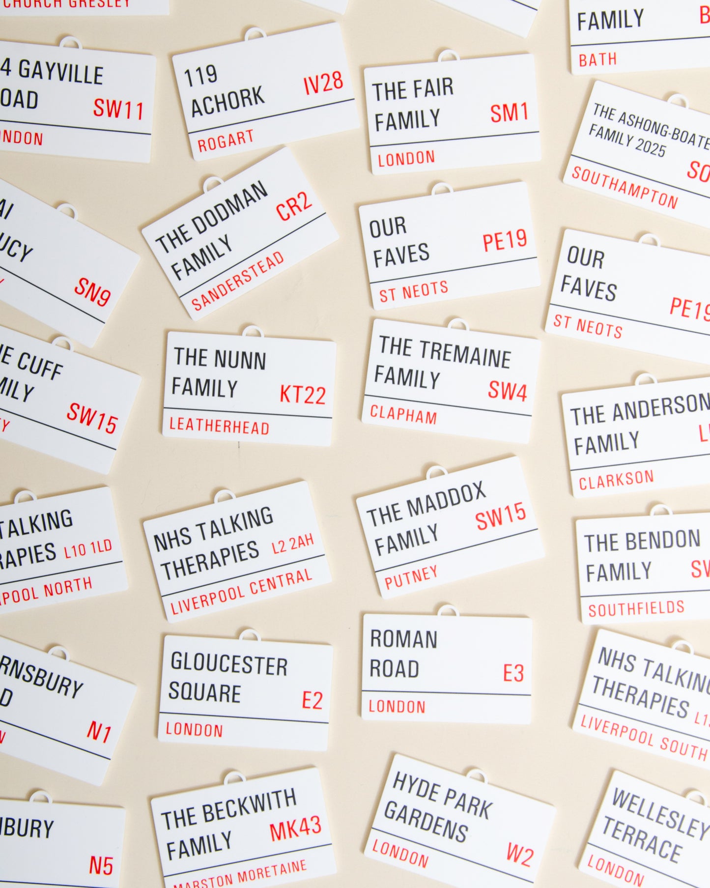 Personalised Family Street Sign Decoration