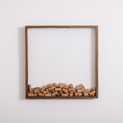 Extra Large walnut cork collector frame - Stag Design