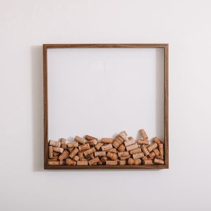 Extra Large walnut cork collector frame - Stag Design